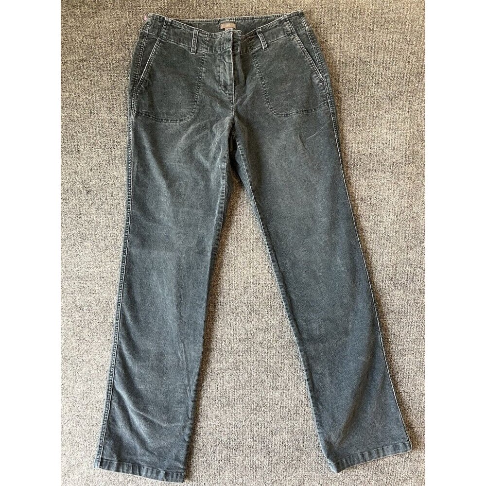 J Jill Jeans Women 10 Blue Corduroy Straight Slim Cotton Stretch 5 Pocket Pants